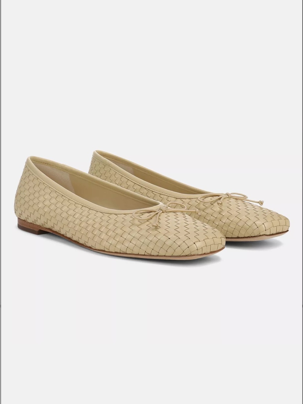 Vince Darla Woven Leather Ballet Flats New!
